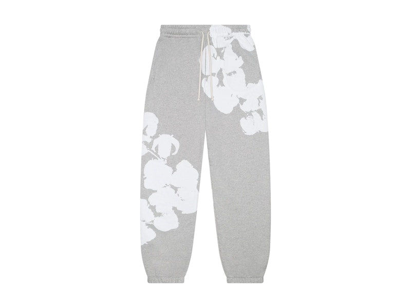 Denim Tears Big Cotton Wreath Sweatpants Grey