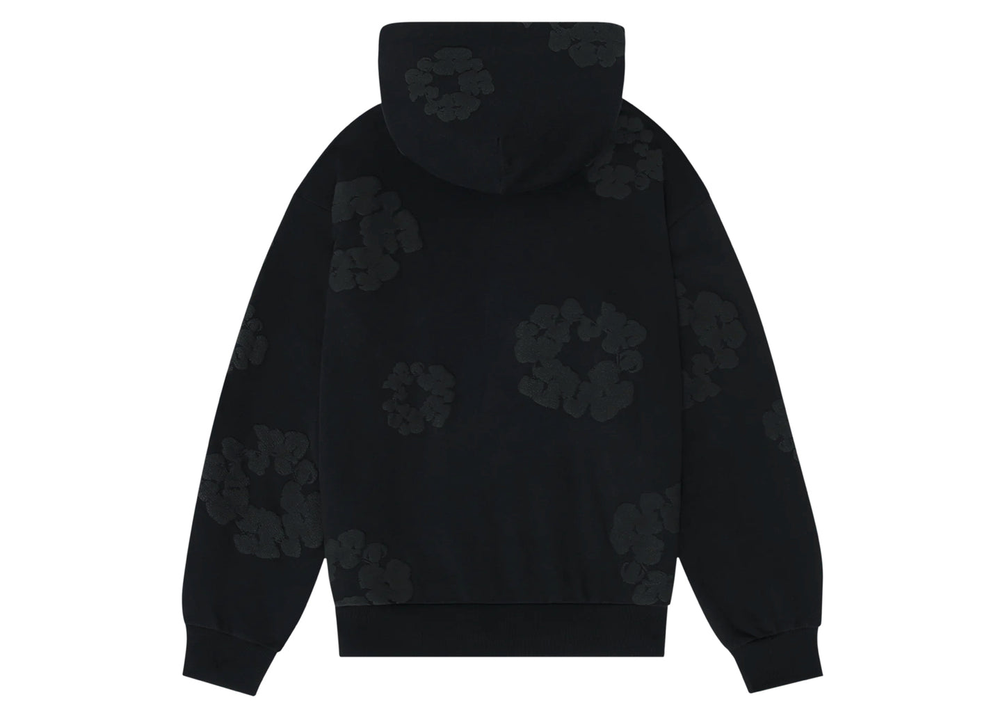 Denim Tears Cotton Wreath Hoodie Black Monochrome