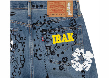 Denim Tears Iraq Tears 501 Jean Vintage Blue Light Wash