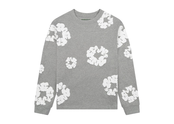 Denim Tears Long Sleeve Cotton Wreath T-shirt Grey