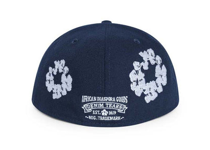 Denim Tears New Era Cotton Wreath 59/50 Cap Navy