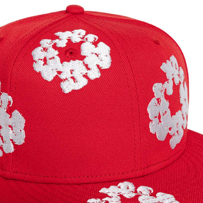 Denim Tears New Era Cotton Wreath 59/50 Cap Red