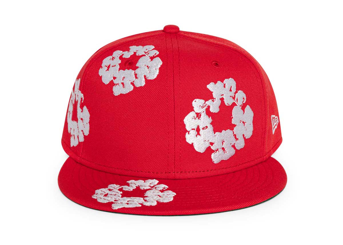 Casquette Denim Tears New Era Cotton Wreath 59/50 Rouge