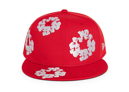 Denim Tears New Era Cotton Wreath 59/50 Cap Red