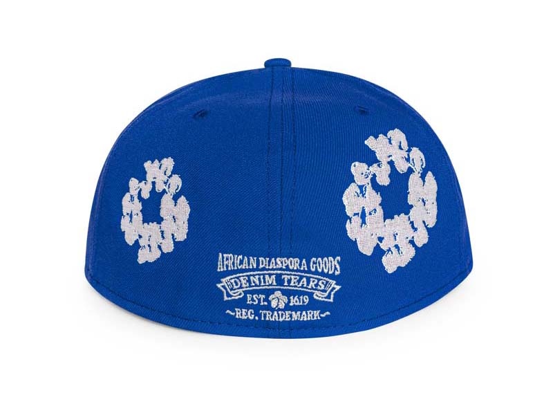 Denim Tears New Era Cotton Wreath 59/50 Cap Royal Blue