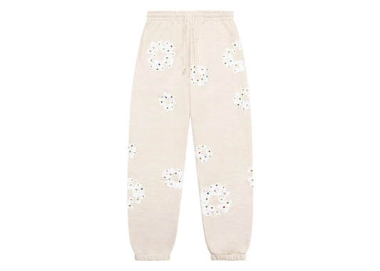 Denim Tears Rhinestone Cotton Wreath Sweatpants Oatmeal