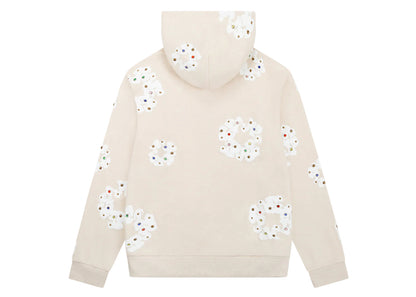 Denim Tears Sweat à capuche zippé en coton avec strass et couronne de flocons d'avoine 