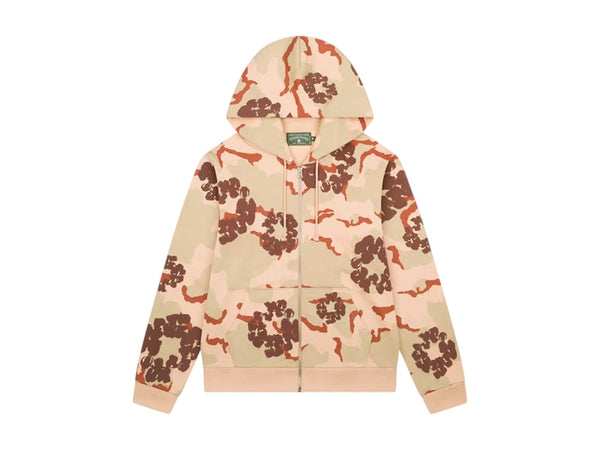 Denim Tears The Cotton Wreath Zip Sweatshirt Tan Camo
