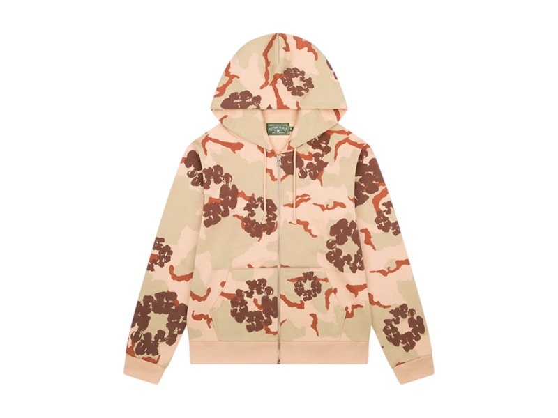Denim Tears The Cotton Wreath Zip Sweatshirt Tan Camo