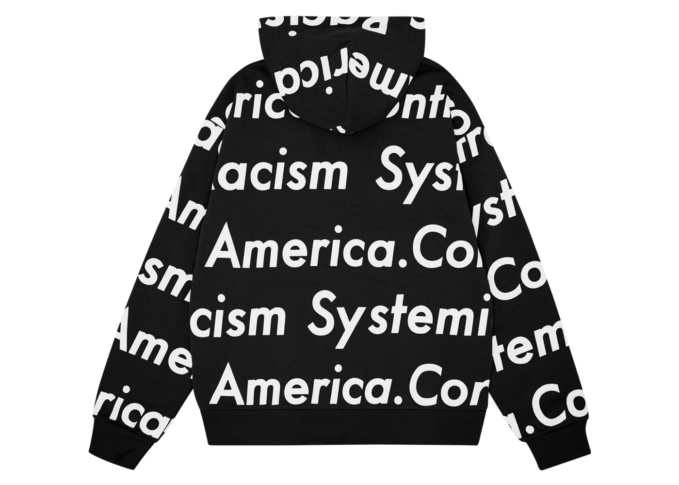 Denim Tears x Arthur Rafa Systemic Racism Controls America Sweat à capuche zippé Noir