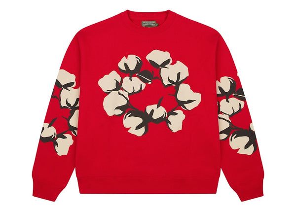 Denim Tears x CPFM Cactus Tears Crewneck Red