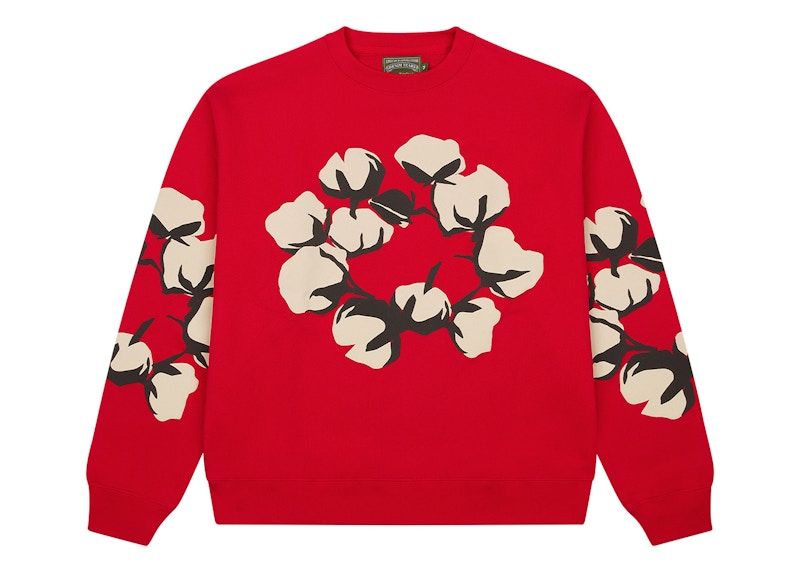 Denim Tears x CPFM Cactus Tears Crewneck Red