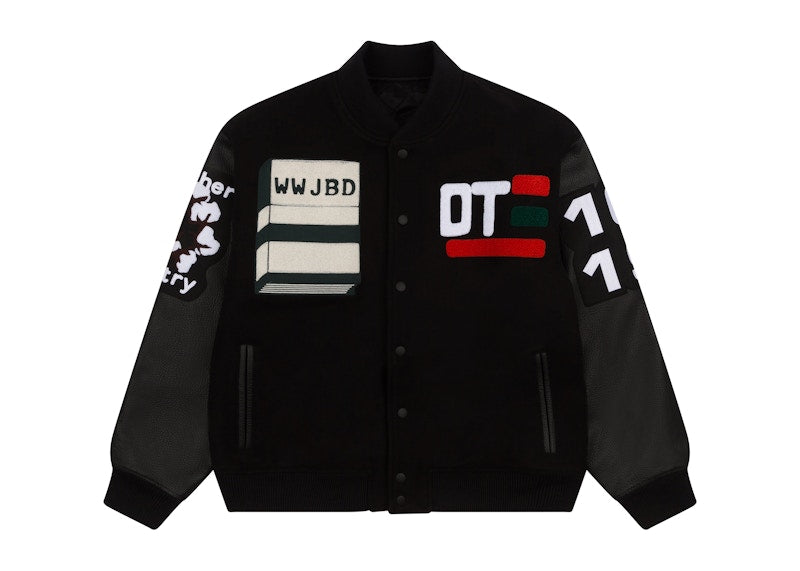 Denim Tears x CPFM Cactus Tears Varsity Jacket Black