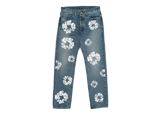 Denim Tears x Levi's 501 Jean couronne de strass en coton Indigo 