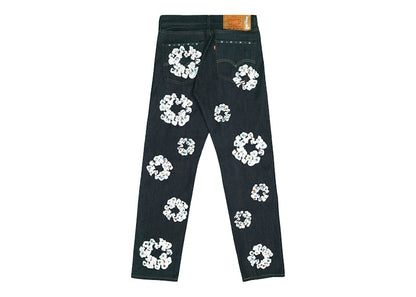 Denim Tears x Levi's 501 Cotton Rhinestone Wreath Jeans Raw