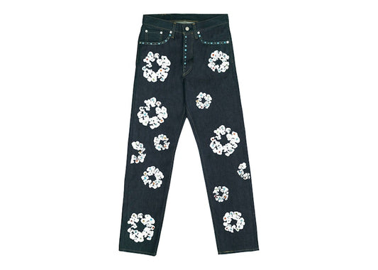 Denim Tears x Levi's 501 Cotton Rhinestone Wreath Jeans Raw