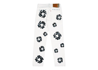 Denim Tears x Levi's 501 Cotton Rhinestone Wreath Jeans White