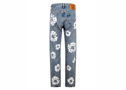 Jean Denim Tears x Levi's Cotton Wreath délavage clair