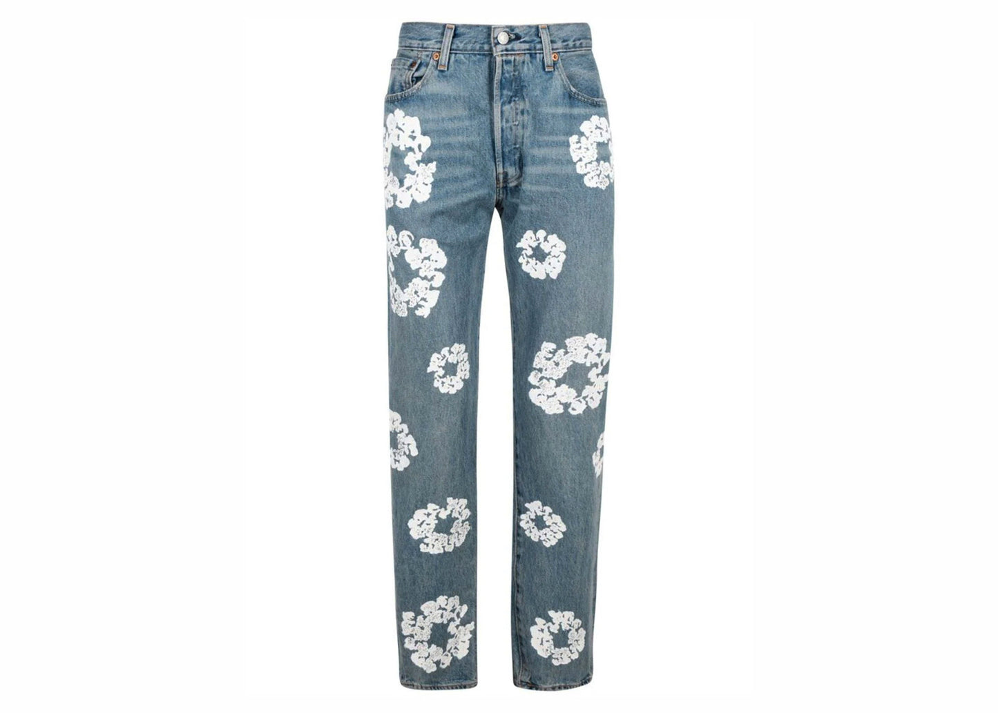 Jean Denim Tears x Levi's Cotton Wreath délavage clair