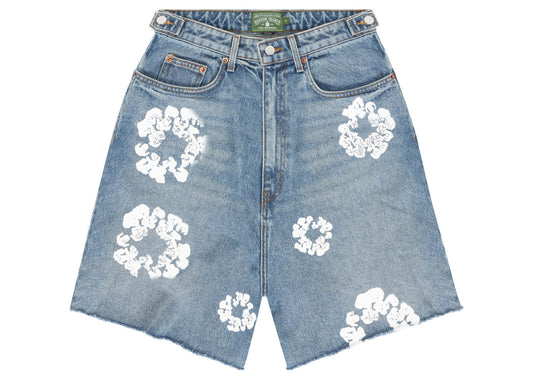 Denim Tears x Levi's The Cotton Wreath Jean court délavage clair