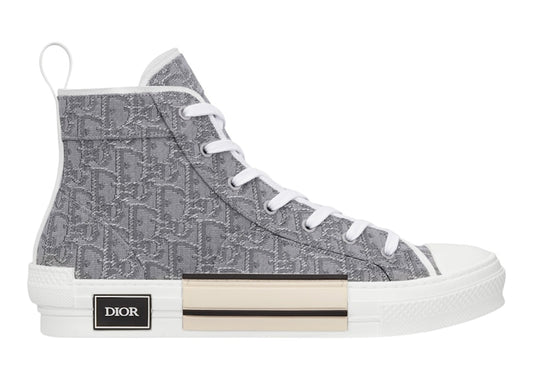 Dior B23 High Top Ruthenium Metallic Thread Dior Oblique Jacquard