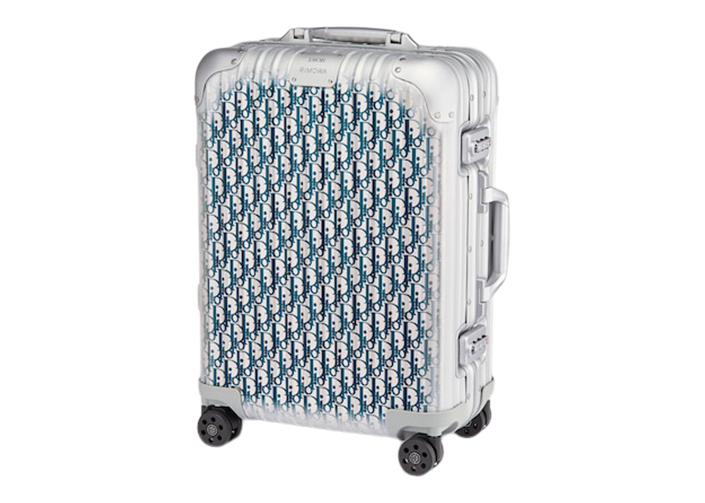 Dior and RIMOWA Cabin Suitcase Grey/Blue