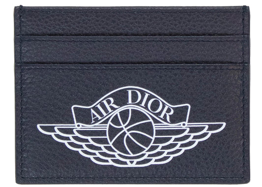 Porte-cartes Dior x Jordan Wings (4 emplacements pour cartes) Marine