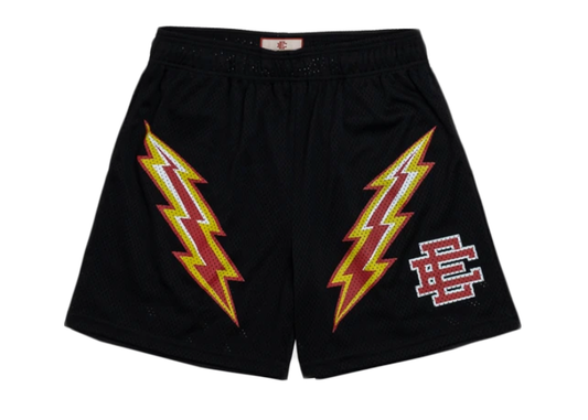 Short Eric Emanuel EE Basic Lightning Bolt Noir/Jaune/Rouge