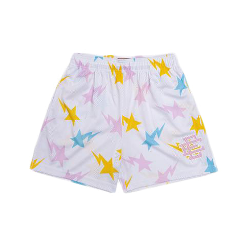 Eric Emanuel x BAPE EE Basic Short White/Yellow/Blue/Pink