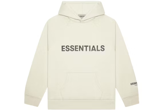 Fear of God Essentials Pullover Hoodie Applique Logo Buttercream