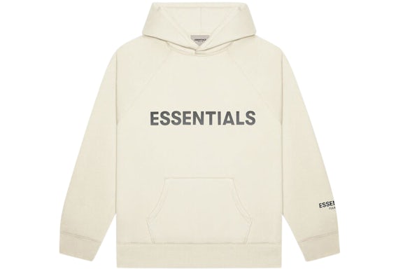 Fear of God Essentials Pullover Hoodie Applique Logo Buttercream