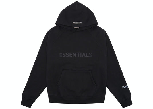 Fear of God Essentials Sweat à capuche avec logo appliqué Ardoise foncé/Limousine extensible/Noir