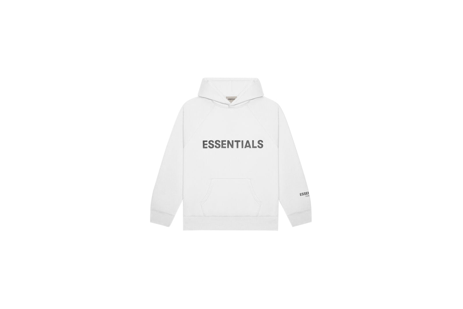 Fear of God Essentials hoodie ss20 white Front offers Logo Medium, DEADSTOCK AUTHENTIC