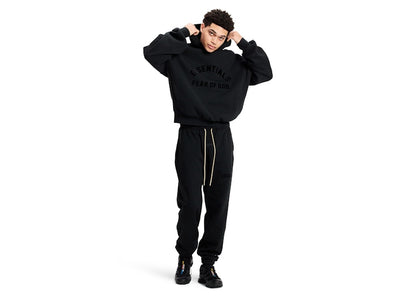 Fear of God Essentials Arch Logo Hoodie Jet Black