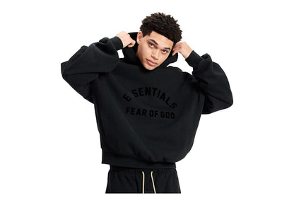 Fear of God Essentials Arch Logo Hoodie Jet Black