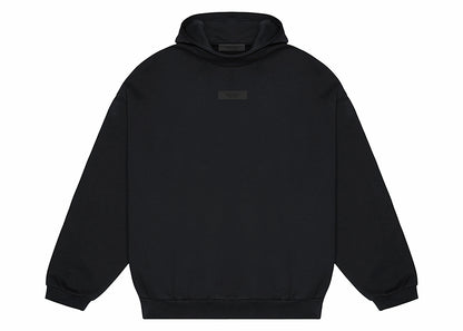 Fear of God Essentials Sweat à capuche avec logo sur la poitrine Noir de jais/Noir de jais 