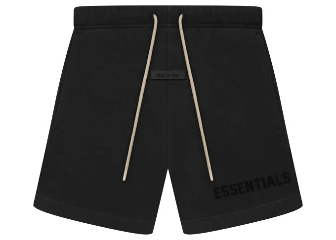 Fear of God Essentials Cream Drawstring Sweatshort Jet Black