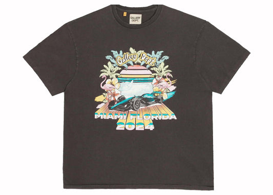 Gallery Dept. x Miami International Autodrone "Miami Grand Prix" Tee-shirt vintage noir 