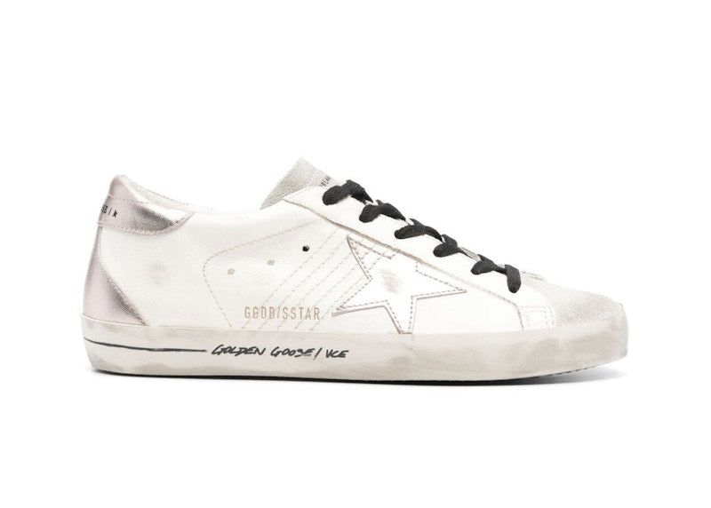 Golden Goose Super-Star White Silver Metallic 