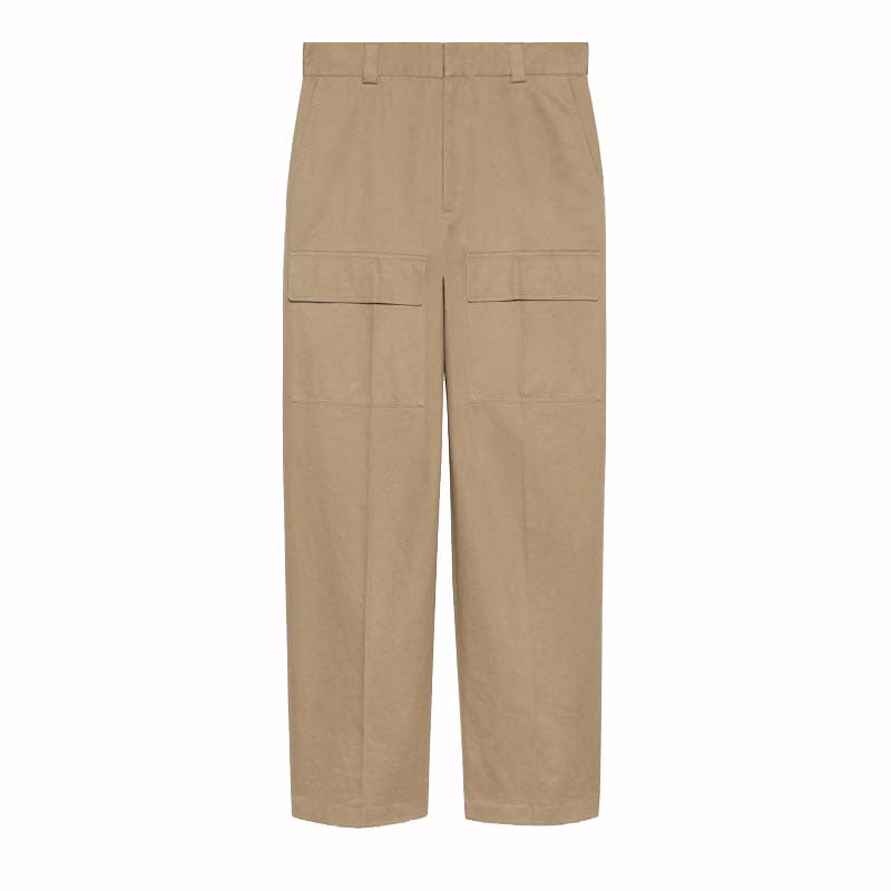 Gucci Cotton Wide Leg Cargo Pants Light Brown