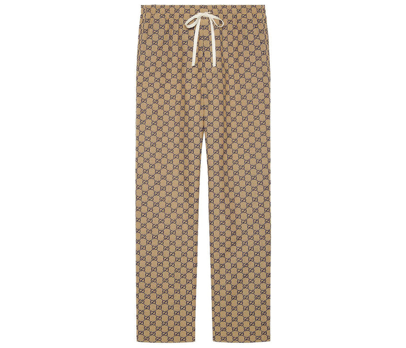 Gucci GG Jacquard Canvas Trainingshose Kamel