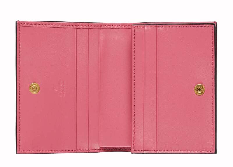 Gucci GG Matelasse Card Case Wallet Pink