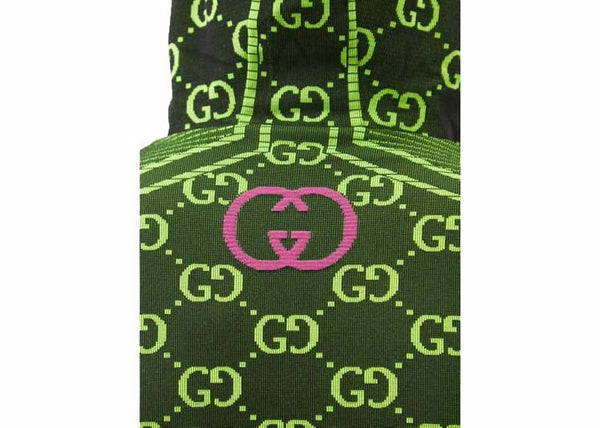 Gucci GG Tubular Jersey Zip Jacket Black/Green