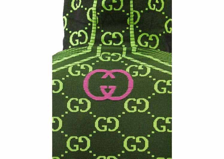 Gucci GG Tubular Jersey Zip Jacket Black/Green
