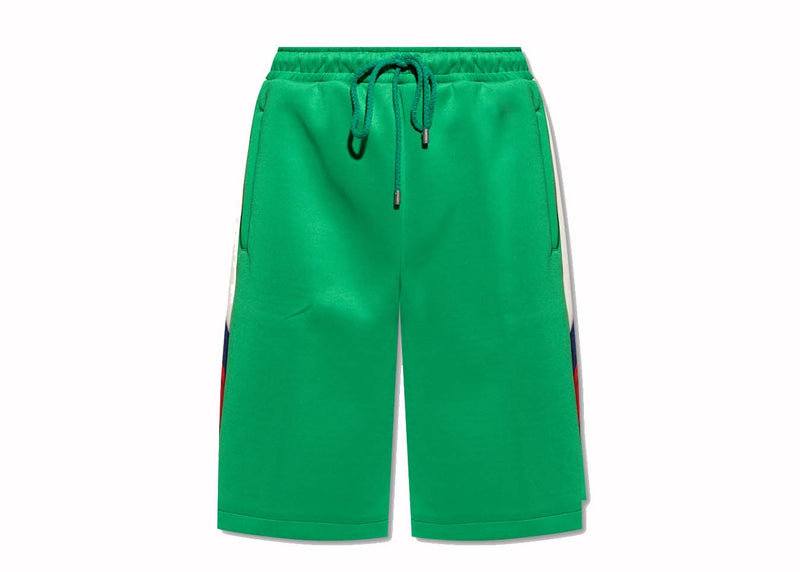 Gucci Side Stripe Logo Shorts Green