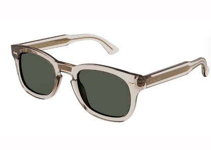 Gucci Square-Frame Acetate Sunglasses Brown/Green