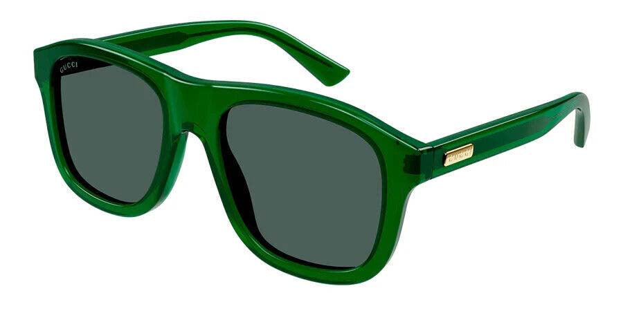 Lunettes de soleil à monture carrée Gucci Vert/Vert transparent 