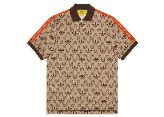 Gucci Trefoil Polo Shirt Beige