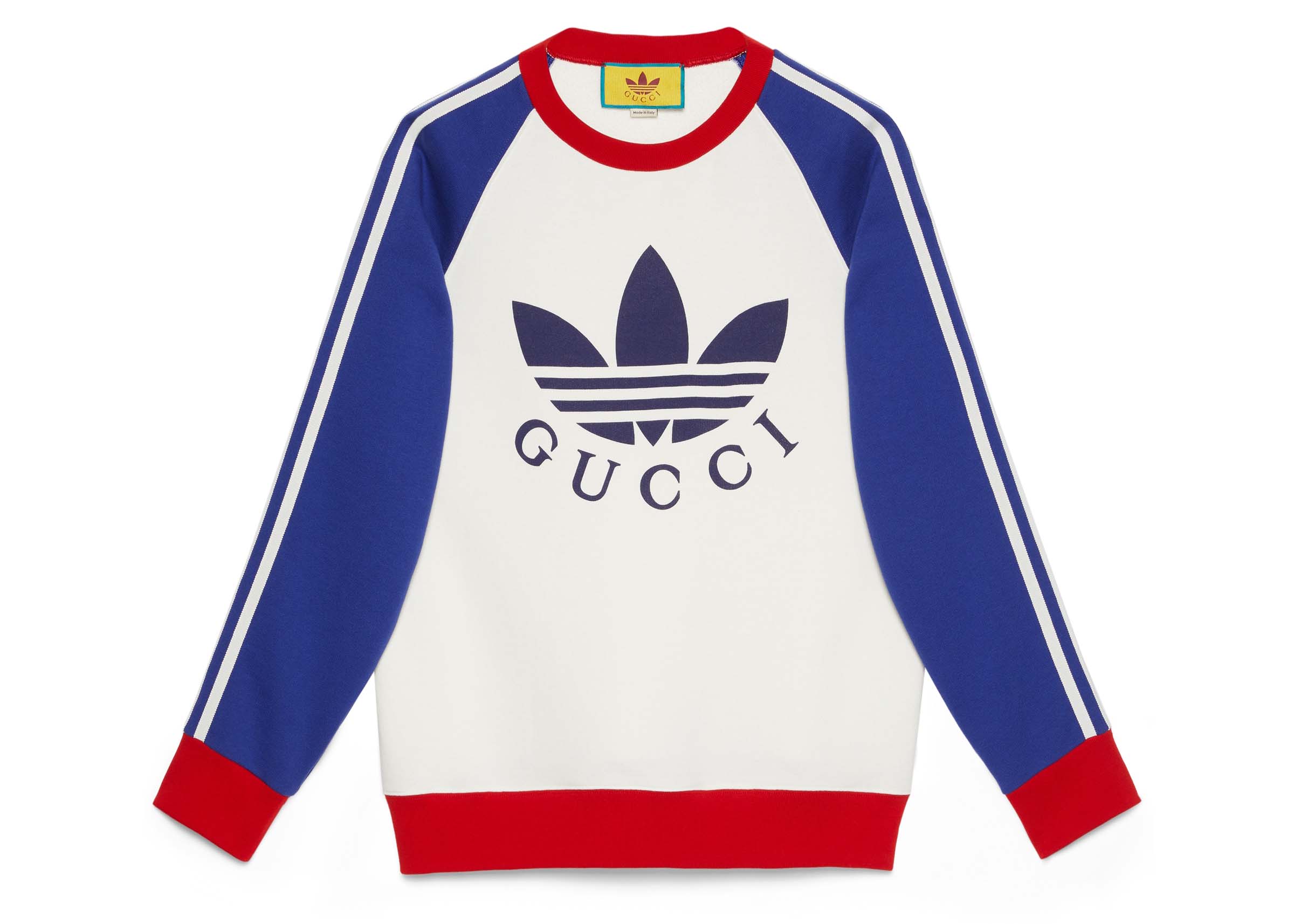 Gucci x Adidas Sweatshirt White Blue Red Sneaker Store Co