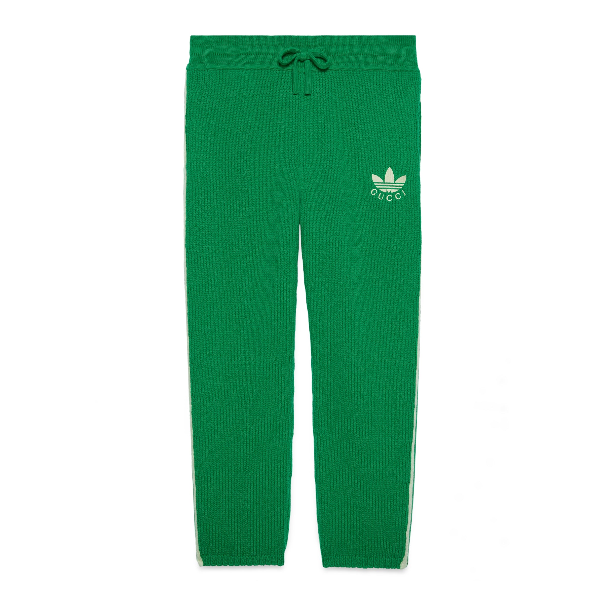 Gucci x adidas Logo Stripes Sweatpants Green Sneaker Store Co